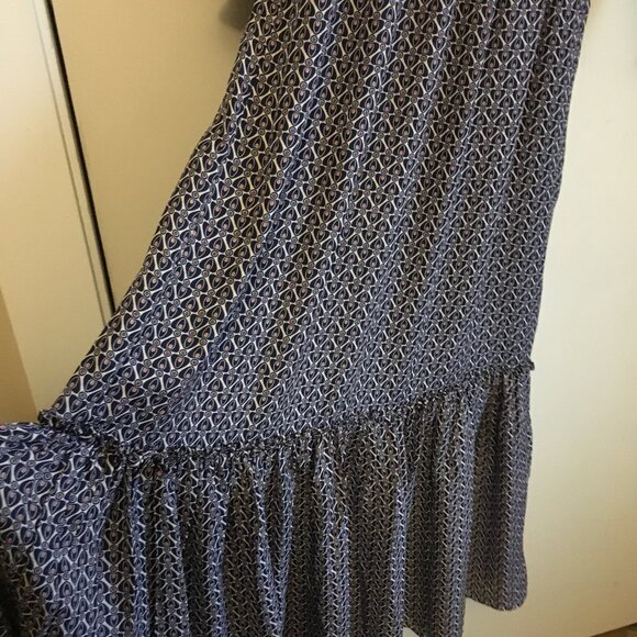 NWT Max Studio Bohemian Balloon Sleeve Mock Neck Maxi Dress - Picture 6 of 16